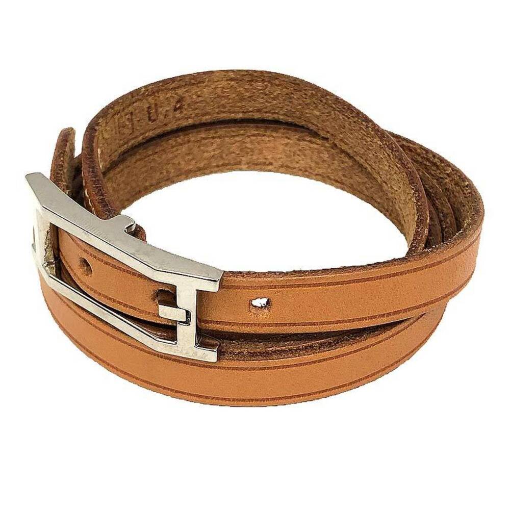 HERMES Leather Charm Bracelet
